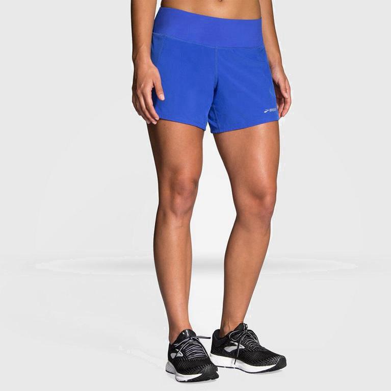 Brooks Chaser 5 Mujer Pantalones Cortos - Azules (5714ILUOX)